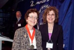 Francine Blau (right) with Rebecca Blank